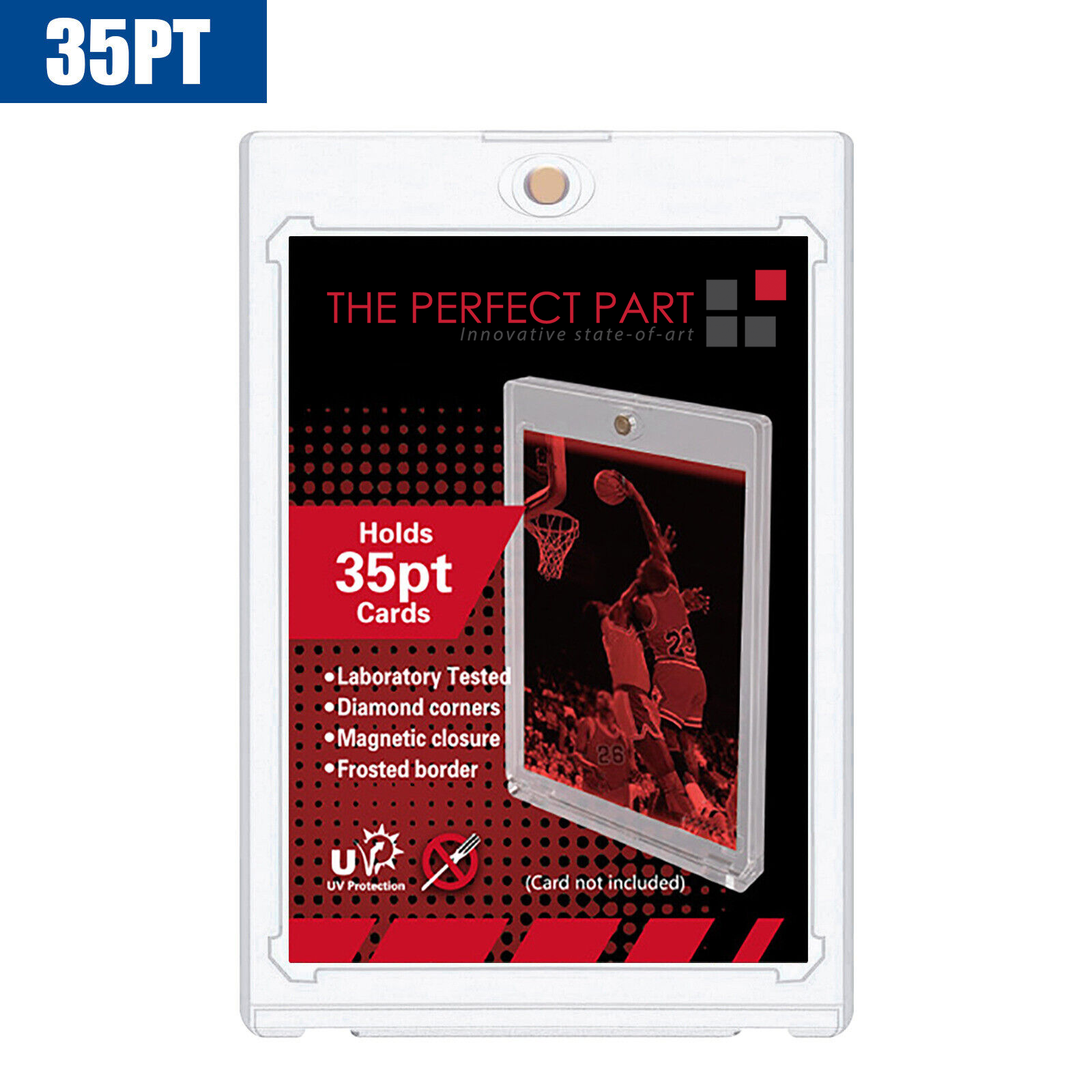 30 Pack Magnetic Trading Sports Card Holders 35pt One-Touch Hard UV Protection