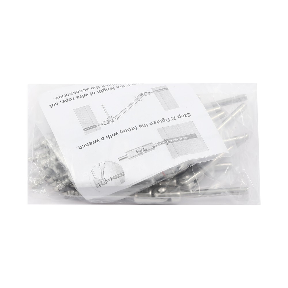 20pieces Cable Railing Kits Threaded Stud Tension End Angle Adjustable 180Degree