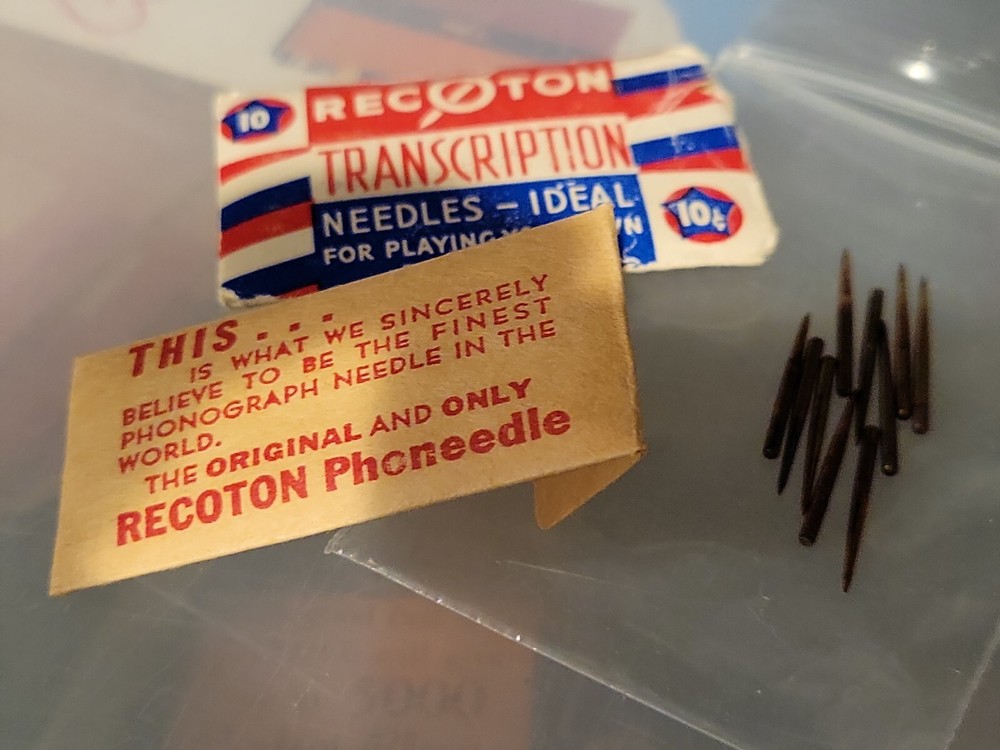 Gramophone phonograph needle packet recoton transcription