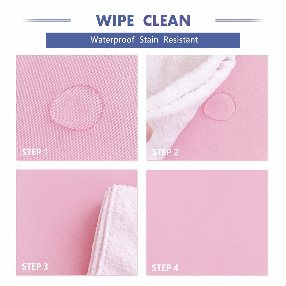 120 Inch Round Light Pink Tablecloth Waterproof Stain Resistant Polyester