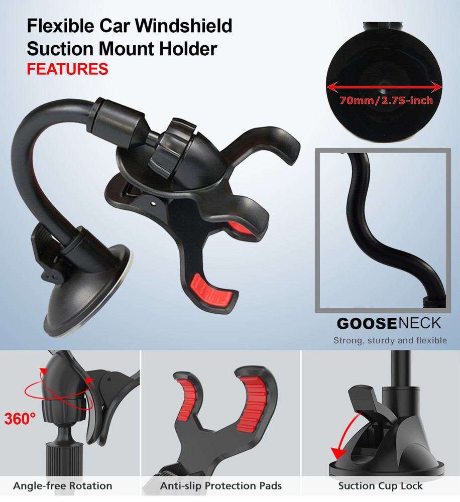Flexible Car Windshield Suction Mount Holder Bracket For Magellan Maestro GPS