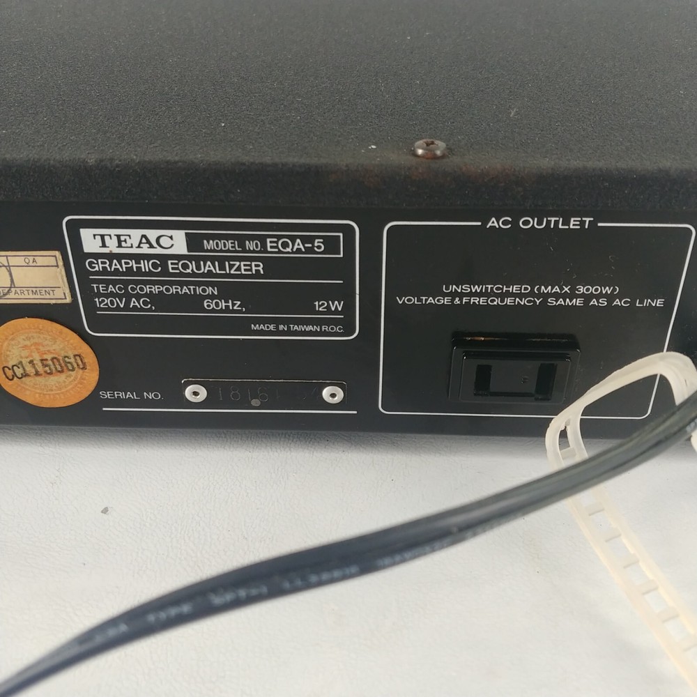 TEAC EQA-5 - 10 Band Stereo Graphic Equalizer HiFi Component- READ DESCRIPTION