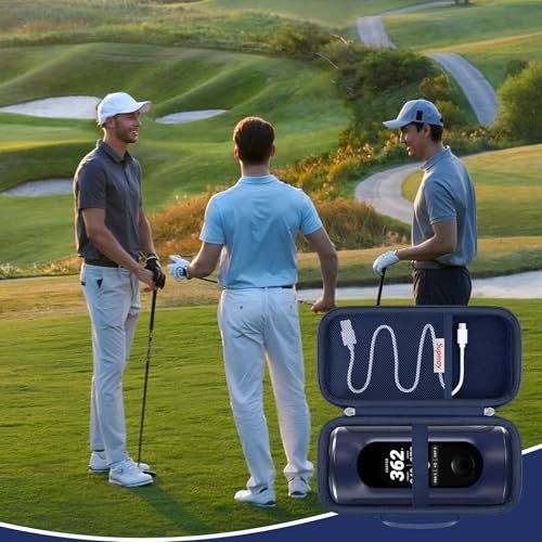 Durable Hard Carrying Case for Golf GPS Speaker with Touch Screen & Mesh Pocket