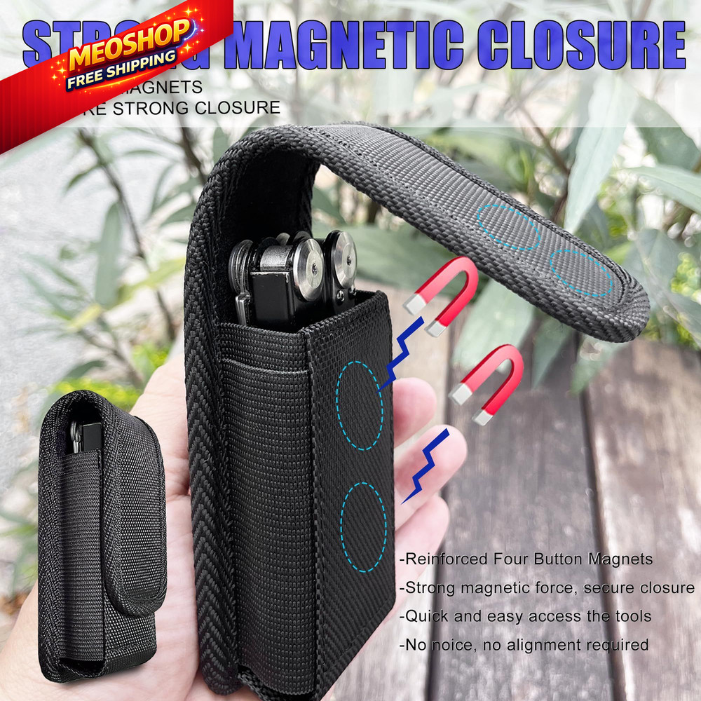 Multitool Sheath, EDC Belt Pouch Organizer for Men,Tool Sheath 1Pack Black