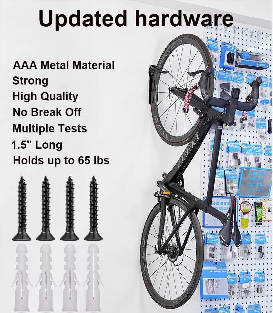 2 Pack Dirza Bike Rack Vertical Wall Mount Hanger Indoor Storage System Garage