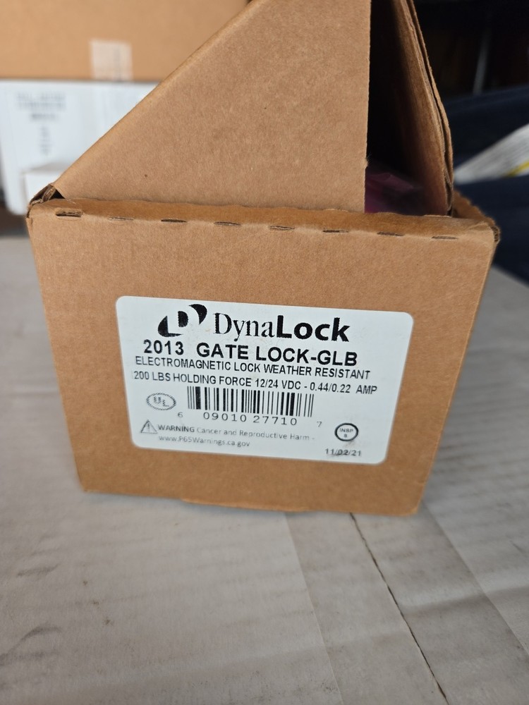 Dynalock 2013-GLB Electromagnetic Gate Lock 12/24 VDC New 1200 Lbs