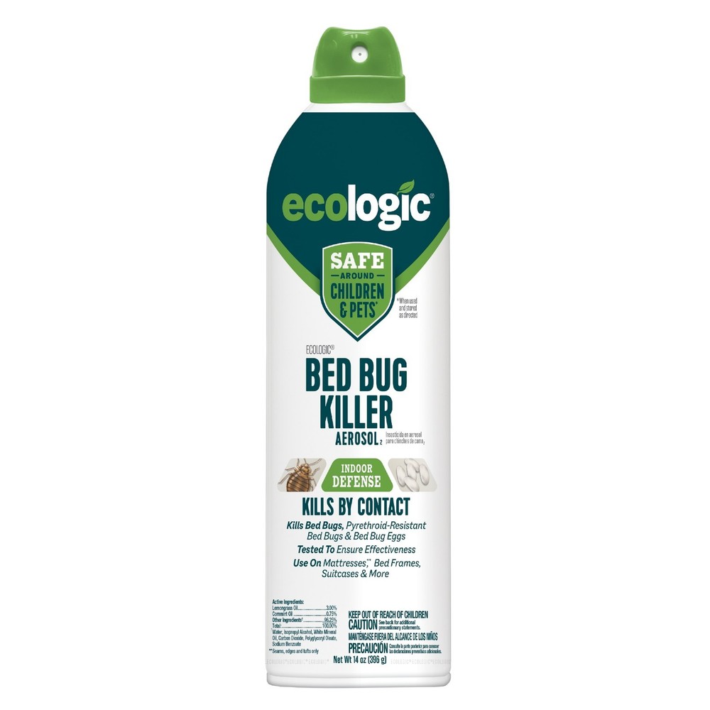 Ecologic Bed Bug Killer Aerosol Spray, 14oz, Kills Bed Bugs & Eggs, for Mattress
