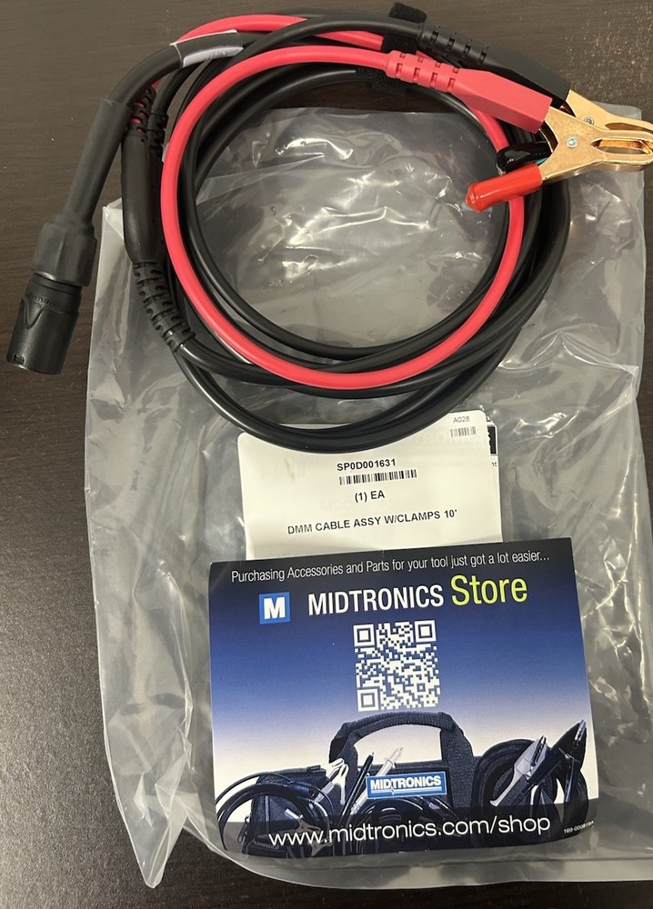 Midtronics A028 10-ft DMM Cable Assembly with Clamps for Battery Tester
