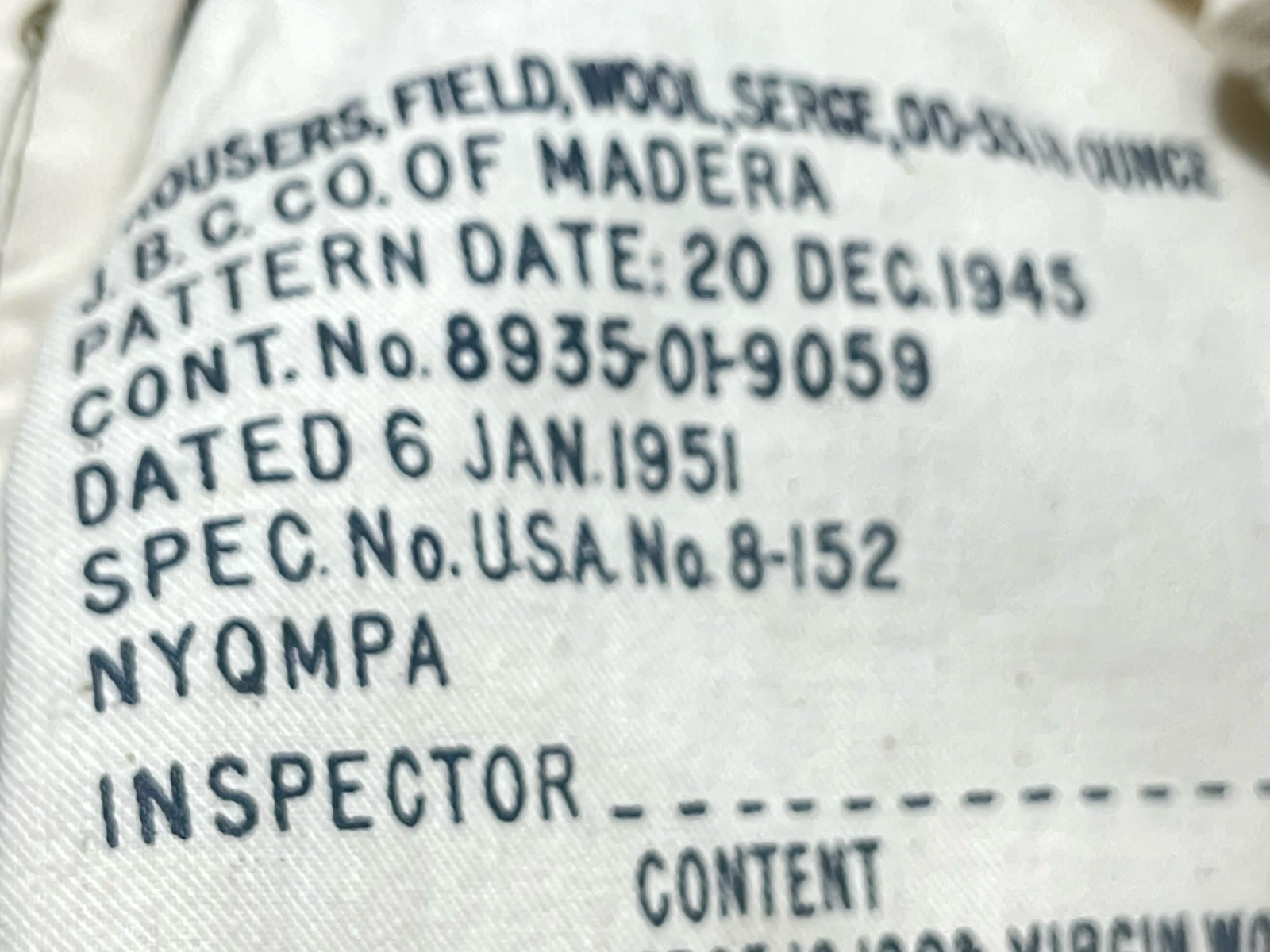 WW2 US Army 4th Army Ike Jacket And Pants 36R Had A Few Landry Number