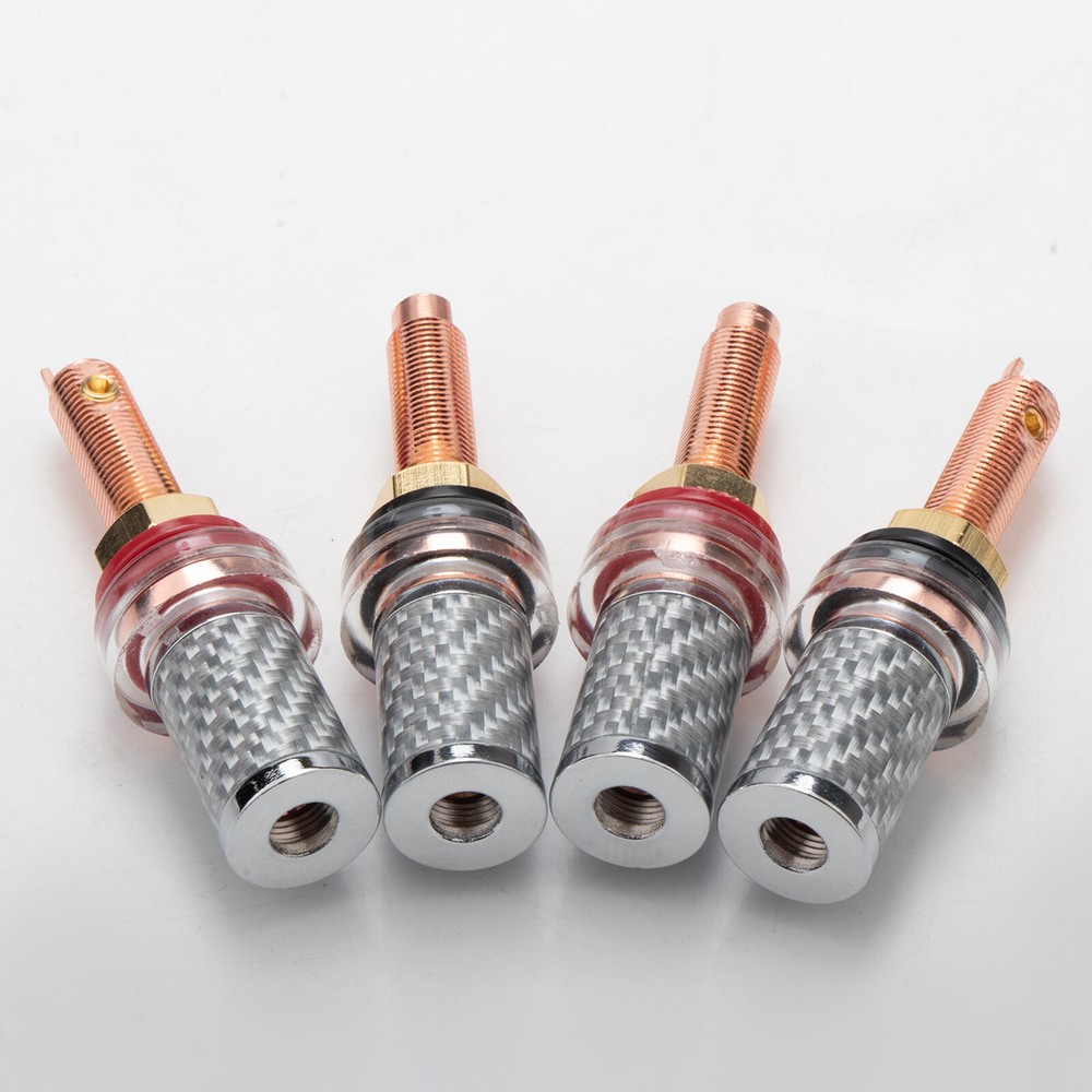 4PCS Binding Posts Speaker Cable Banana Adapter Audio Connector Copper Terminal
