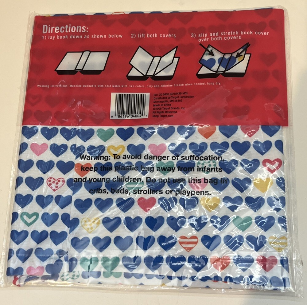 4 New Target School Stretchable Bookcovers Washable Fabric Reusable Text Binder