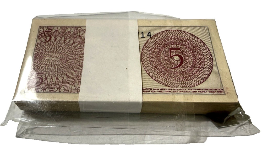 Indonesia 5 Sen 1964 UNC 100pc Pack Pick 91A