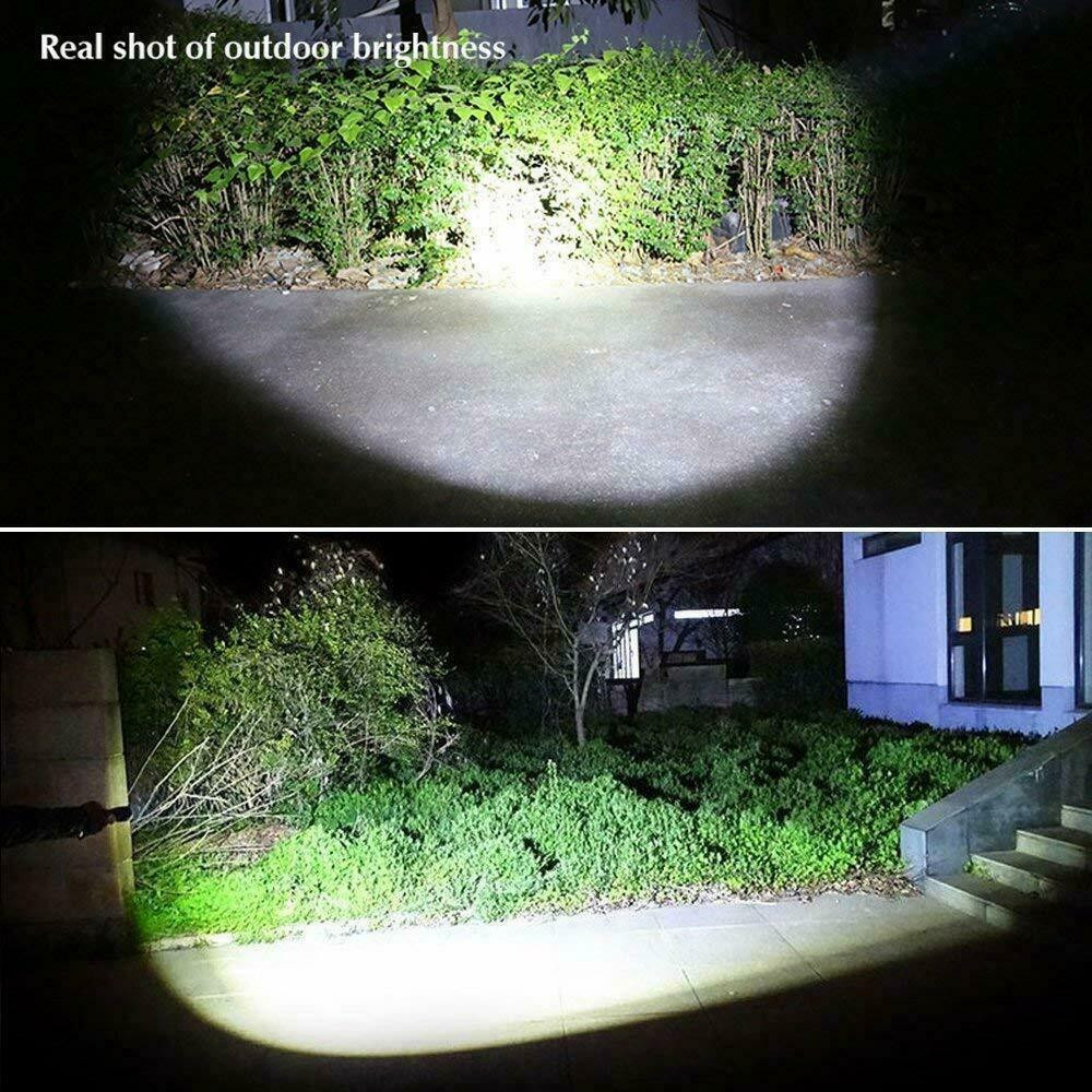 2 PACK LED Flashlight Rechargeable USB Tactical Torch