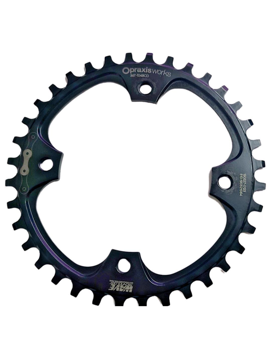 Praxis Works Wave Ebike 36T 10 -12 speed Chainring 104BCD Motor Narrow wide