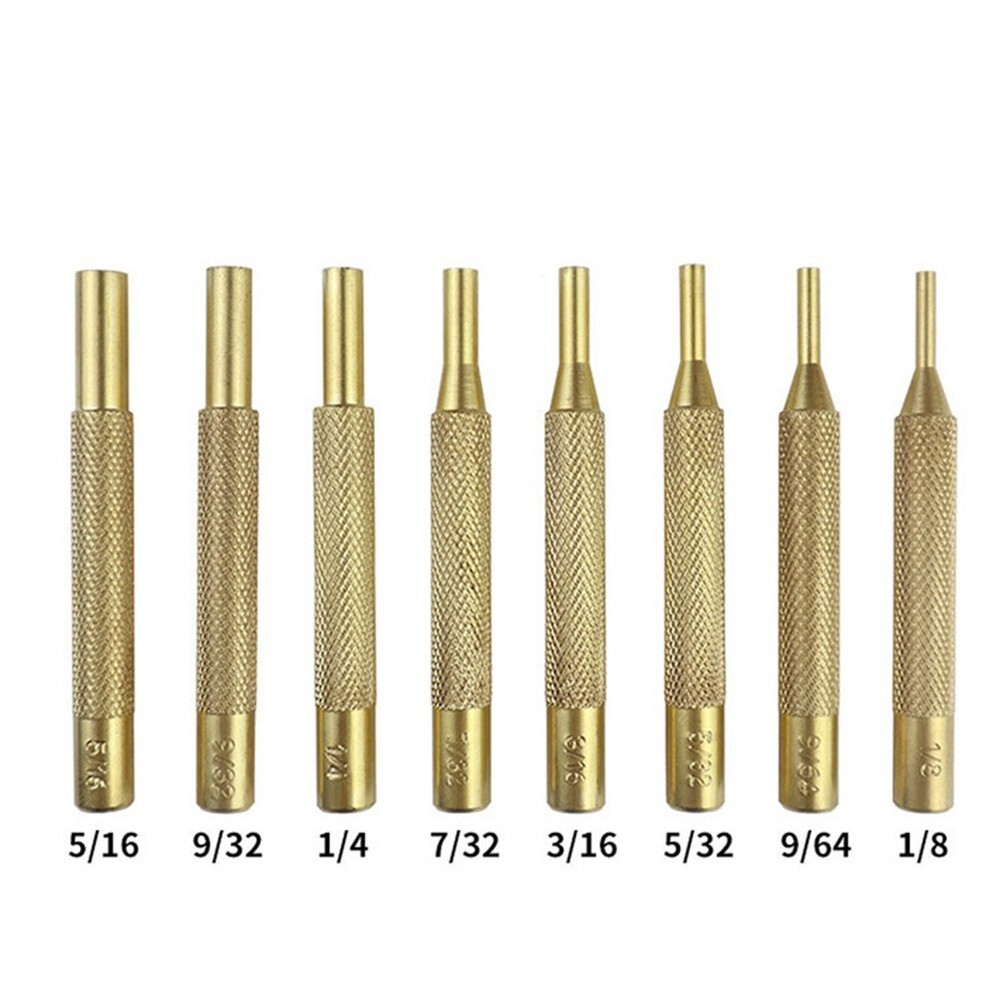 19 Pcs Chisel Punch Round Punch High Hardness Double Sided Copper Hammer Set