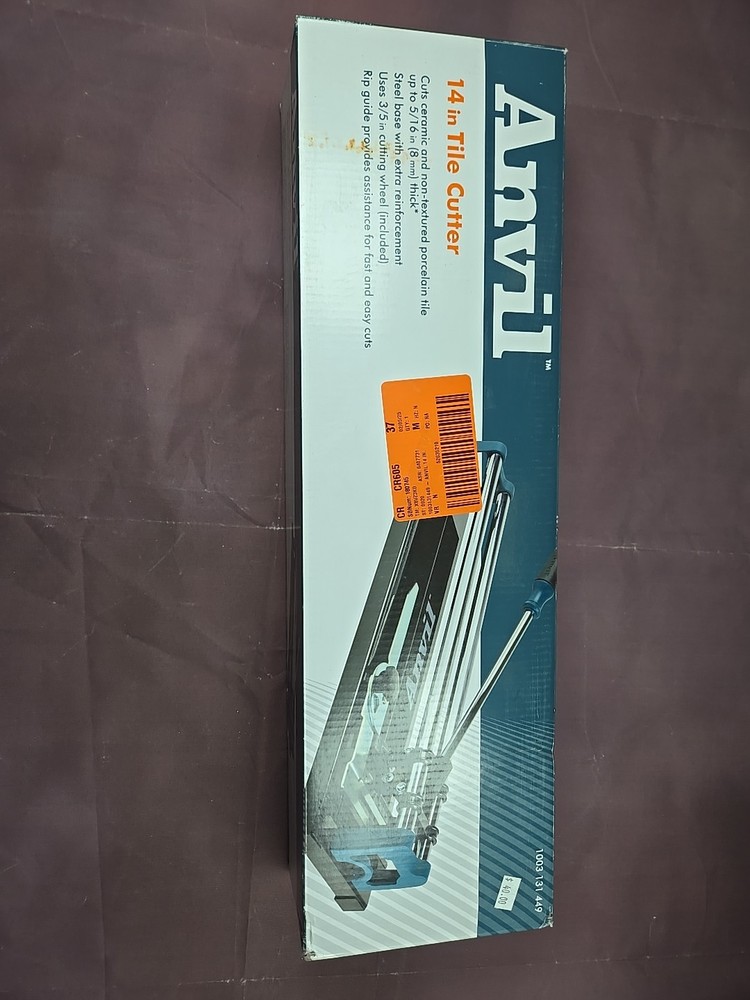 Anvil 14 In Tile Cutter 3/5 Cutting Wheel