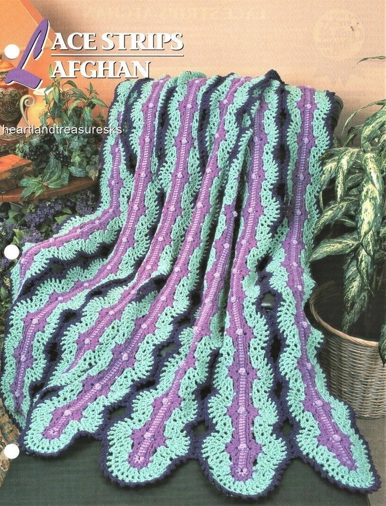 Lace Strips Afghan    Annie's Attic Crochet Afghan Pattern Page