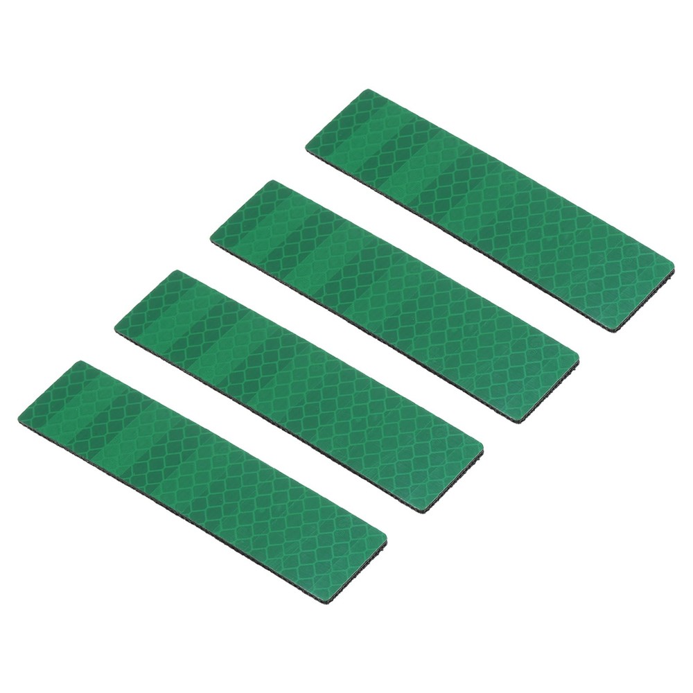 Reflective Patch 1"x4" 4pcs Hook and Circle Green Closure