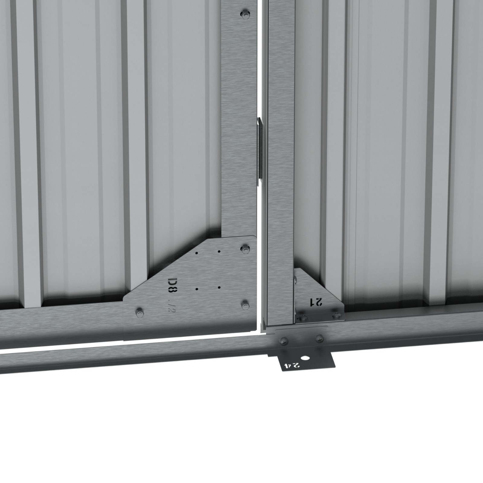 NEW 20'x13' Galvanized Metal Garage Shed Outdoor Storage Shed for Vehicle/Garden