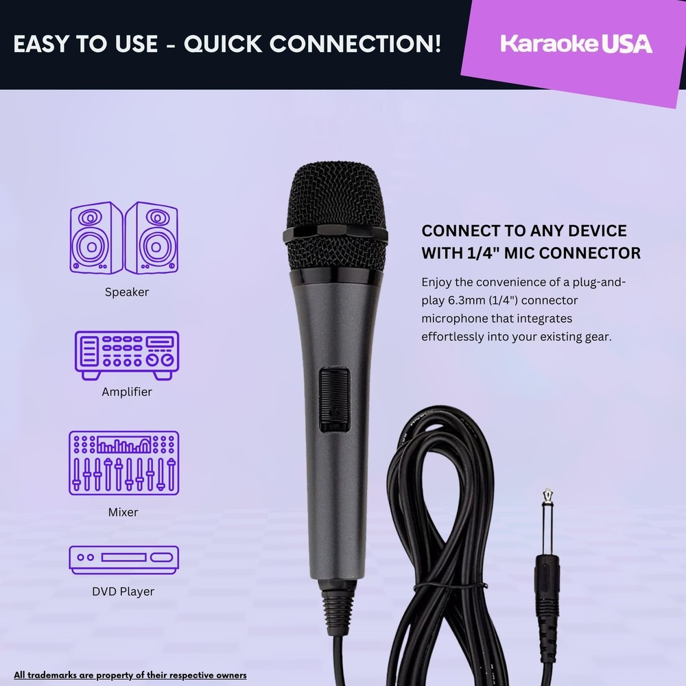 M187 Professional Dynamic Microphone (Corded),Black