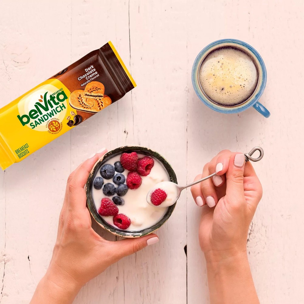 belVita Dark Chocolate Creme Breakfast Biscuits 25 Pack Box