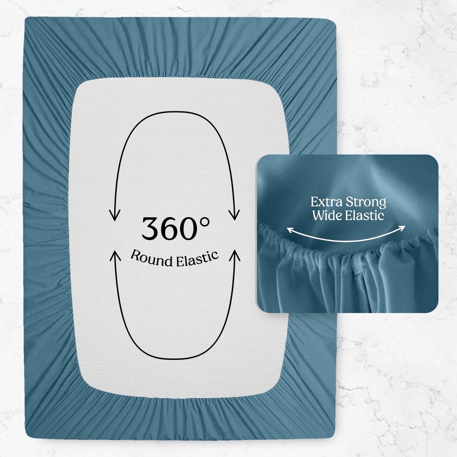 Fitted Sheet Deep Pocket Easy Care Breathable Microfiber Elastic Bedding Sheets