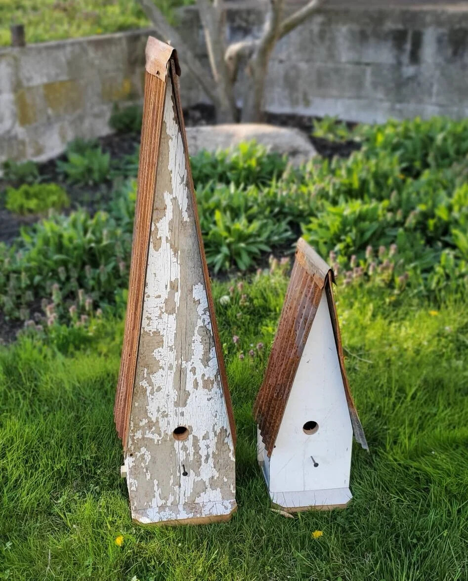 Rustic Extra Large Shanty Birdhouse Made of Reclaimed Wood |Amish Handmade