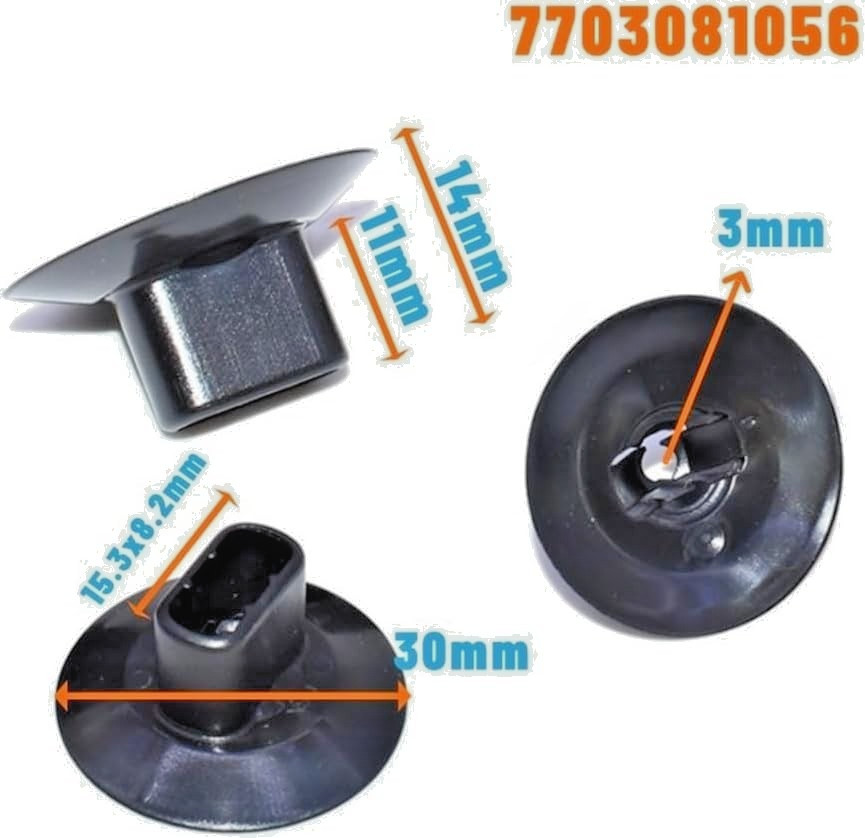 Universal Splash Guard Panel Trim Stud Retaining Clip - for Many Models Pack #10