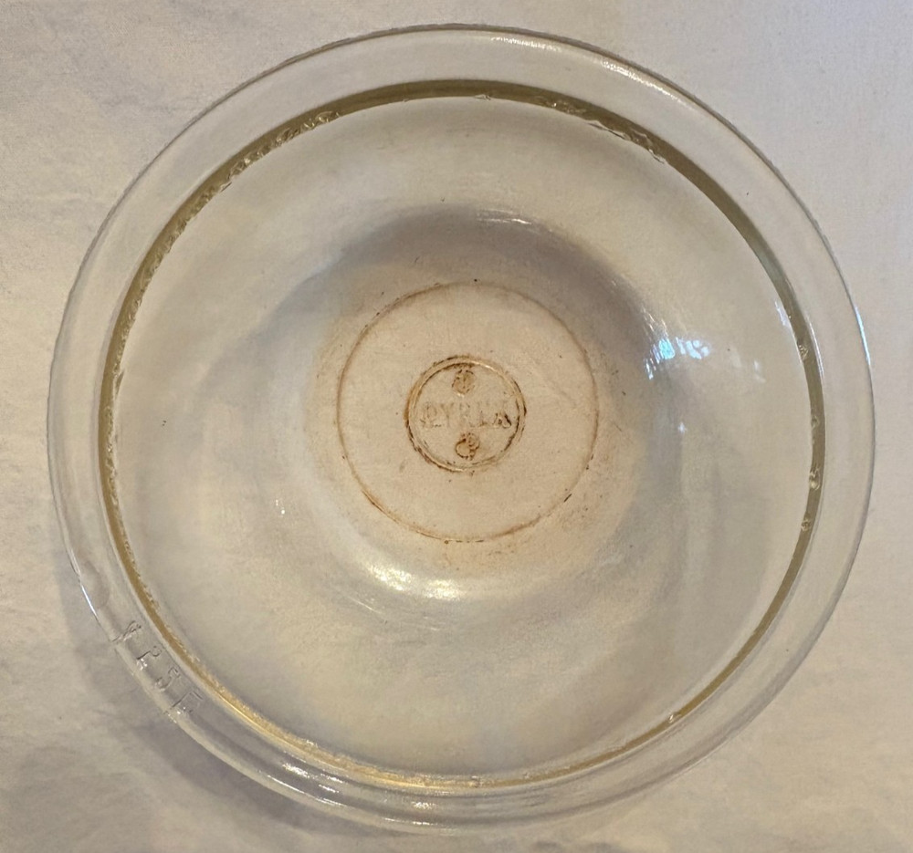 Early 1900 Set 6 ManningBowman&Co SilverPlated Bowl Holders +Pyrex Nesting Bowls