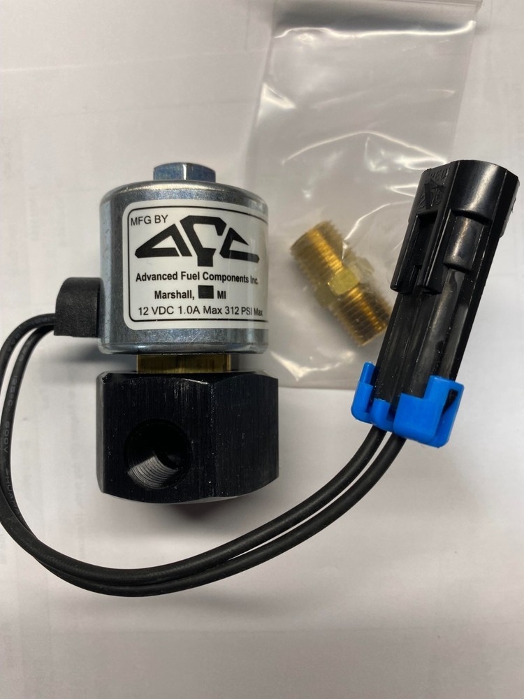AFC-121; LPG/LP Gas Lockoff Valve; Includes Brass Nipple & Electrical Connect