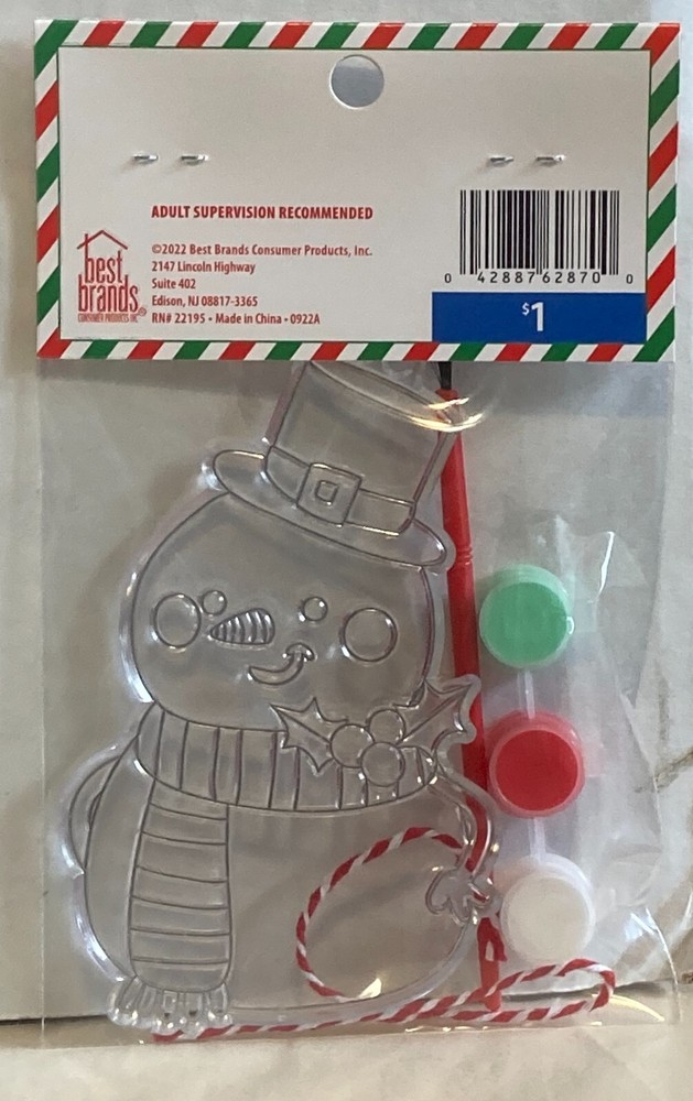 Paint Your Own Suncatcher Snowman
