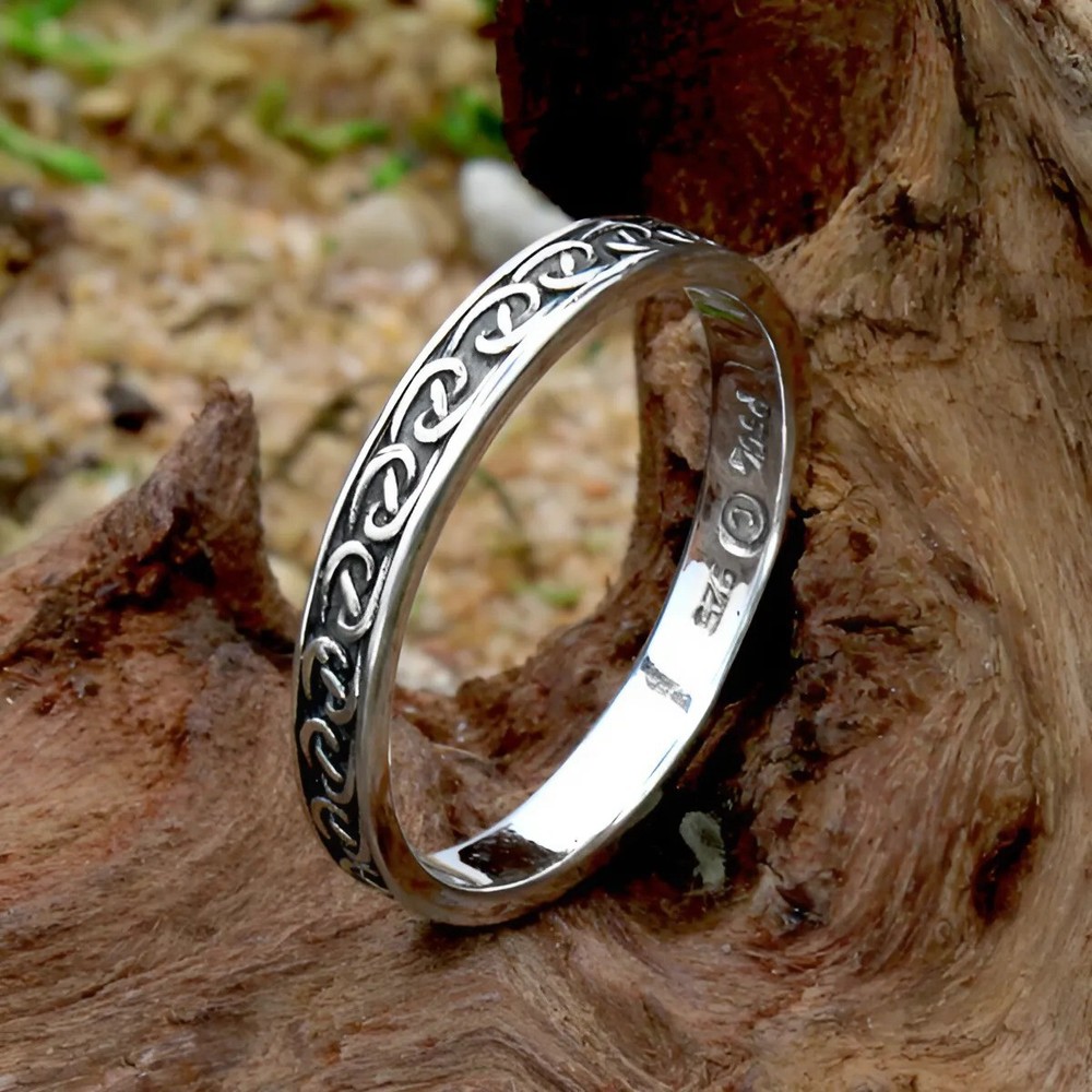 Sterling Silver Celtic Knot Stack Ring - Braided Stackable Jewelry - Sizes 4-15