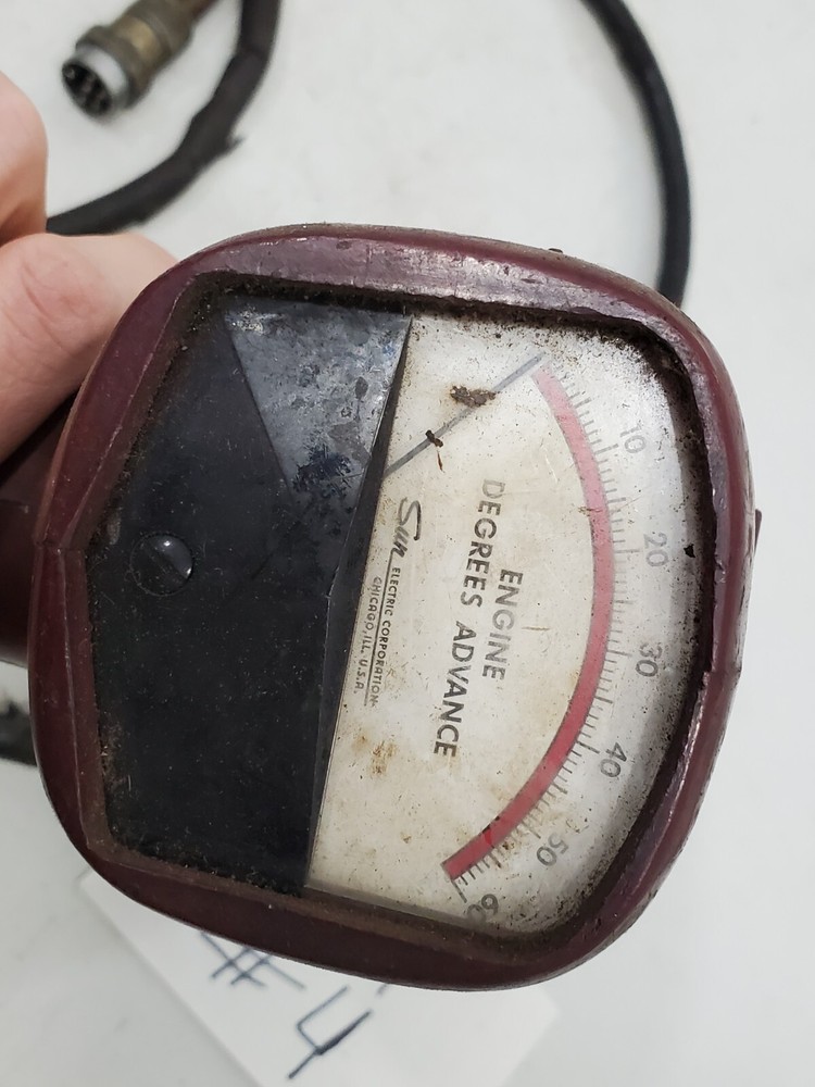 SUN ELECTRIC VINTAGE ADVANCE TIMING LIGHT ENGINE TESTING EQUIPMENT TOOL U-112