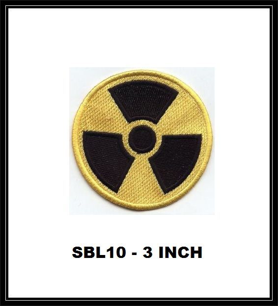 YELLOW RADIATION SYMBOL PATCH - SBL10