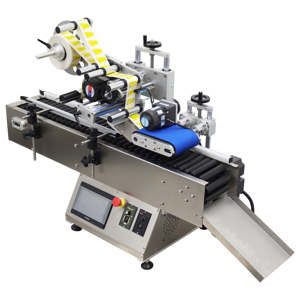 Automatic Desktop Roller Conveyor Horizontal Labeling Machine Touchscreen 110V