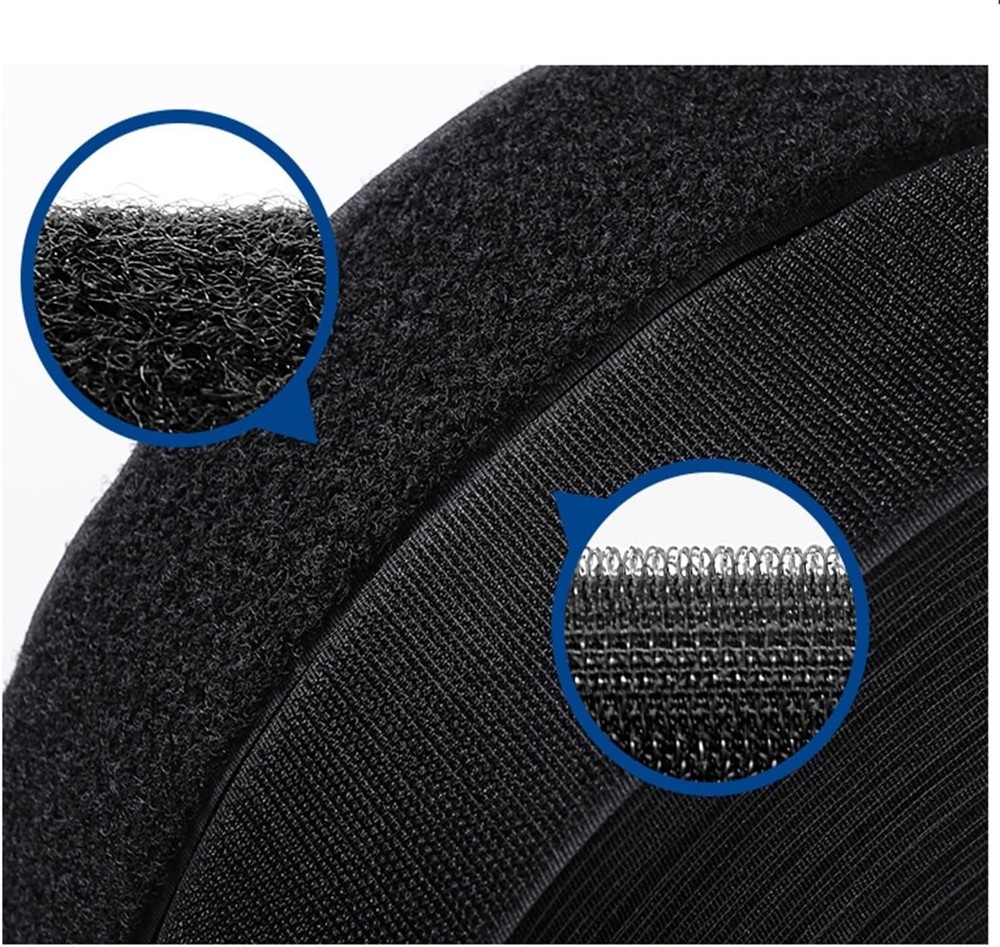 2" Sew On Hook and Loop Strips - Black Non-Adhesive Nylon Fabric Fastener