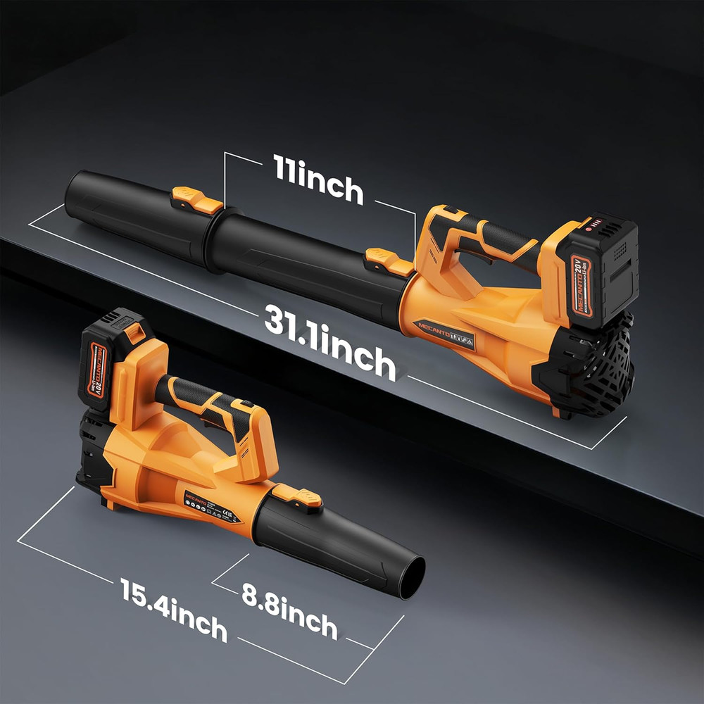 Cordless Leaf Blower 650 CFM/170 MPH, 6-Speed, Includes 2 Batteries
