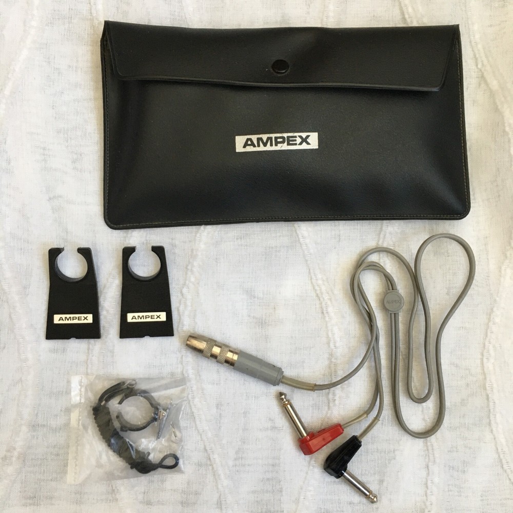 VTG 30" Switchcraft Cable AMPEX Kit 702 Dynamic Microphone Bag Mic Stands Clip