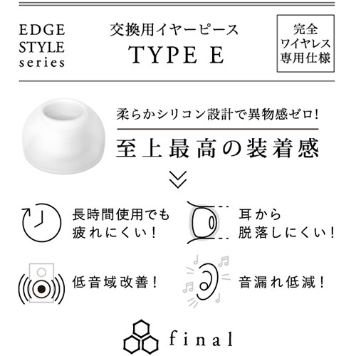 FINAL Earpiece FI-EPECLA4 Type E / Clear / Size 1 / JAPAN /AIRMAIL with TRACKING