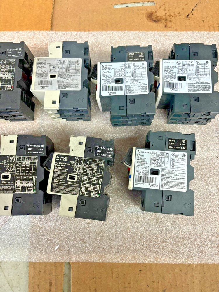 SCHNEIDER/ TELEMECANIQUE ASSORTED MANUAL MOTOR STARTERS