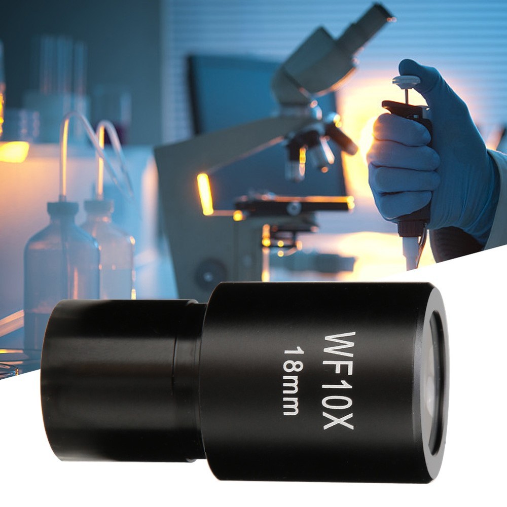 1 Pack WF10X Biological Microscope Eyepiece With Scale Bright Clear Image For