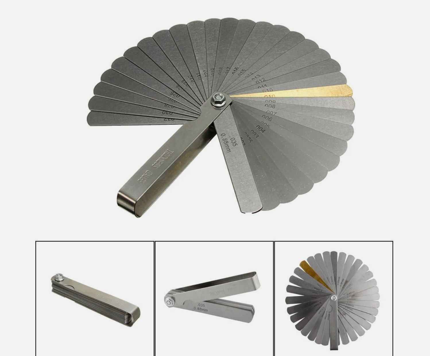 32 Blade Feeler Gauge Set Dual Reading SAE & Metric Precision Gap Measuring Tool