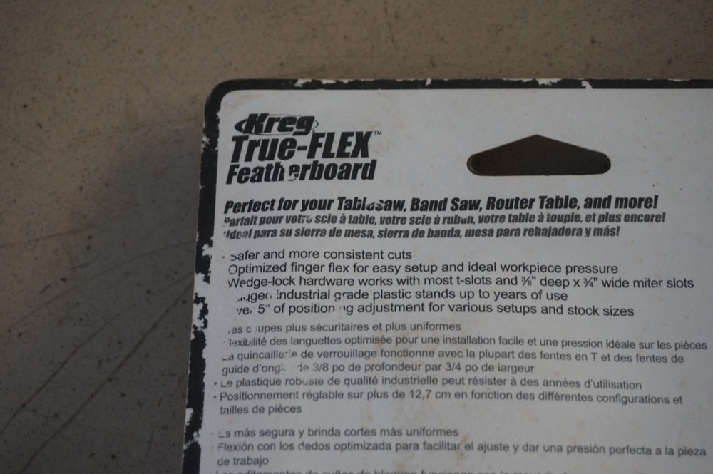 Kreg True-Flex Featherboard Single Pack PRS3010, New/Unused!!