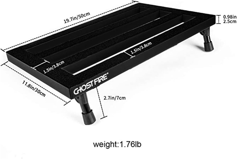 Ergonomic Ghost Fire Effects Pedalboard - Lightweight, Durable & Travel-Friendly