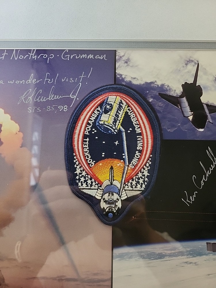 NASA Space Shuttle Atlantis STA-98 Crew Autograph W/ Crew Patch Framed