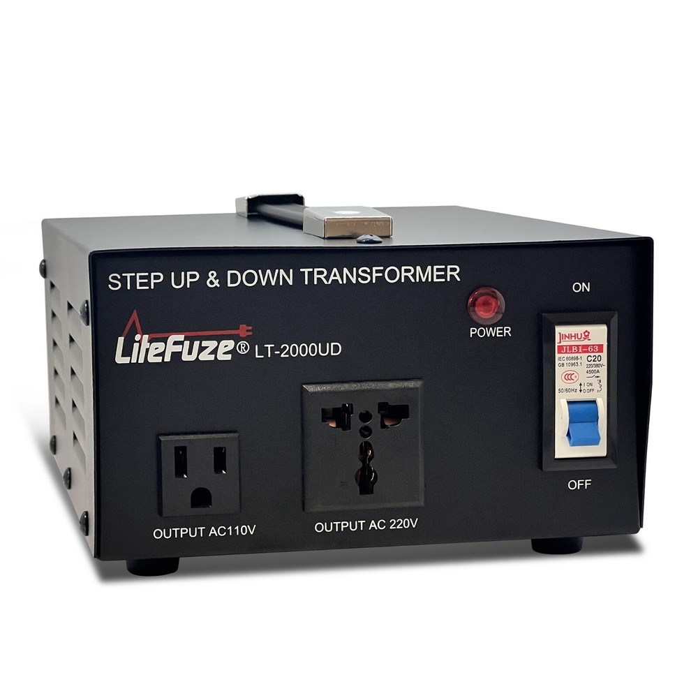 LiteFuze  2000 Watt Voltage Converter Transformer Step Up/Down (LT-2000UD)