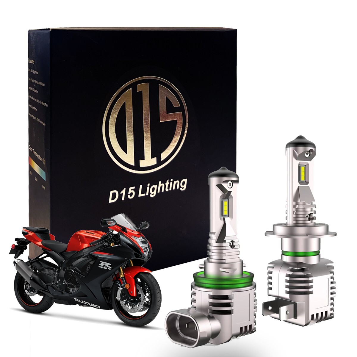 H7 H9 White LED Light Headlight Bulbs for 2006 2007 2011-2024 Suzuki GSXR600 750