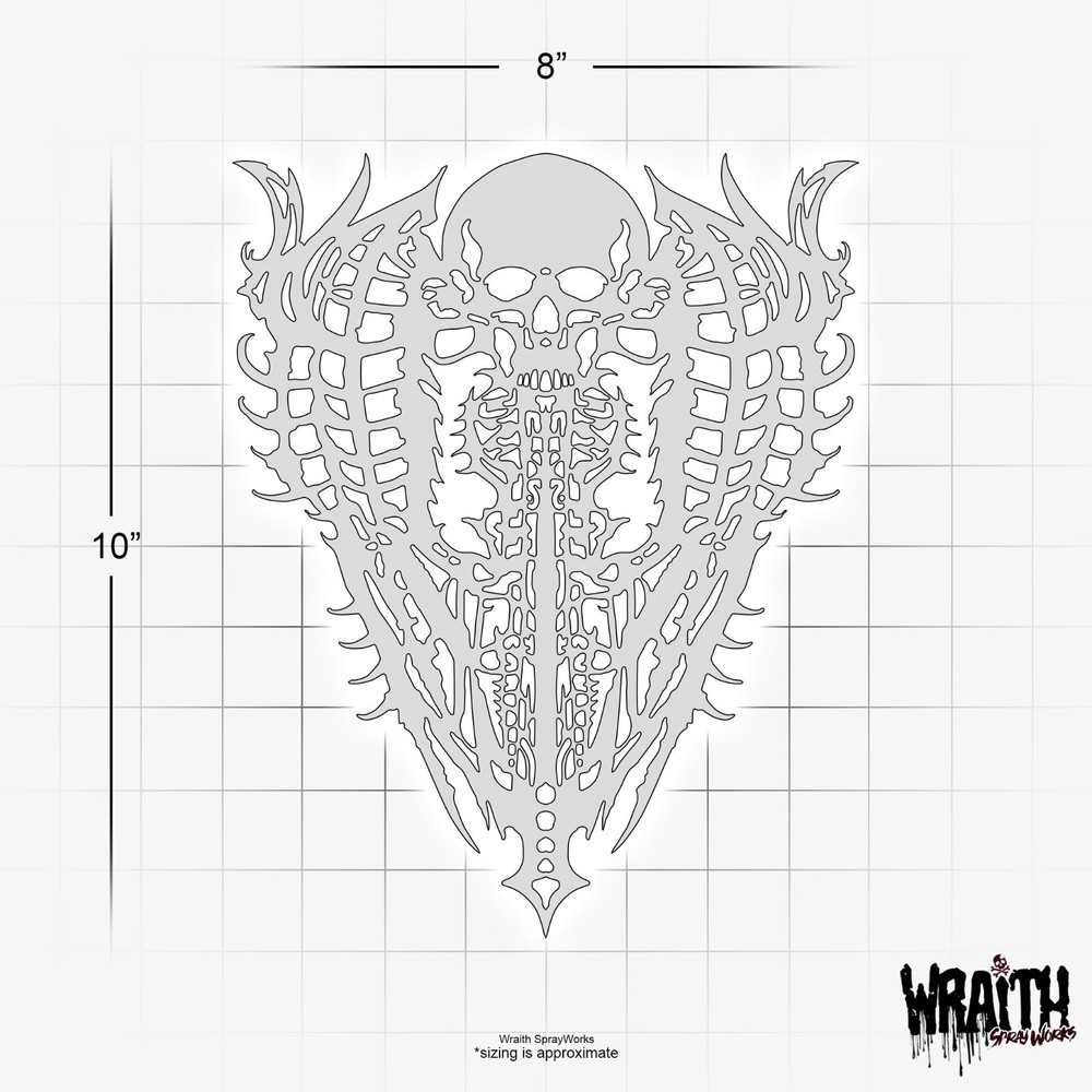 Biomech #4 - Reusable Airbrush Stencil Template