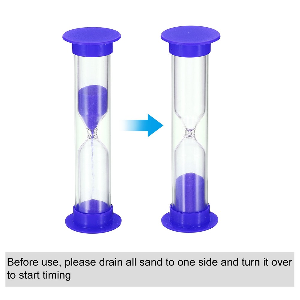 1 Minute Sand Timer, 4Pcs Small Sandy Clock, Count Down Sand Glass Blue