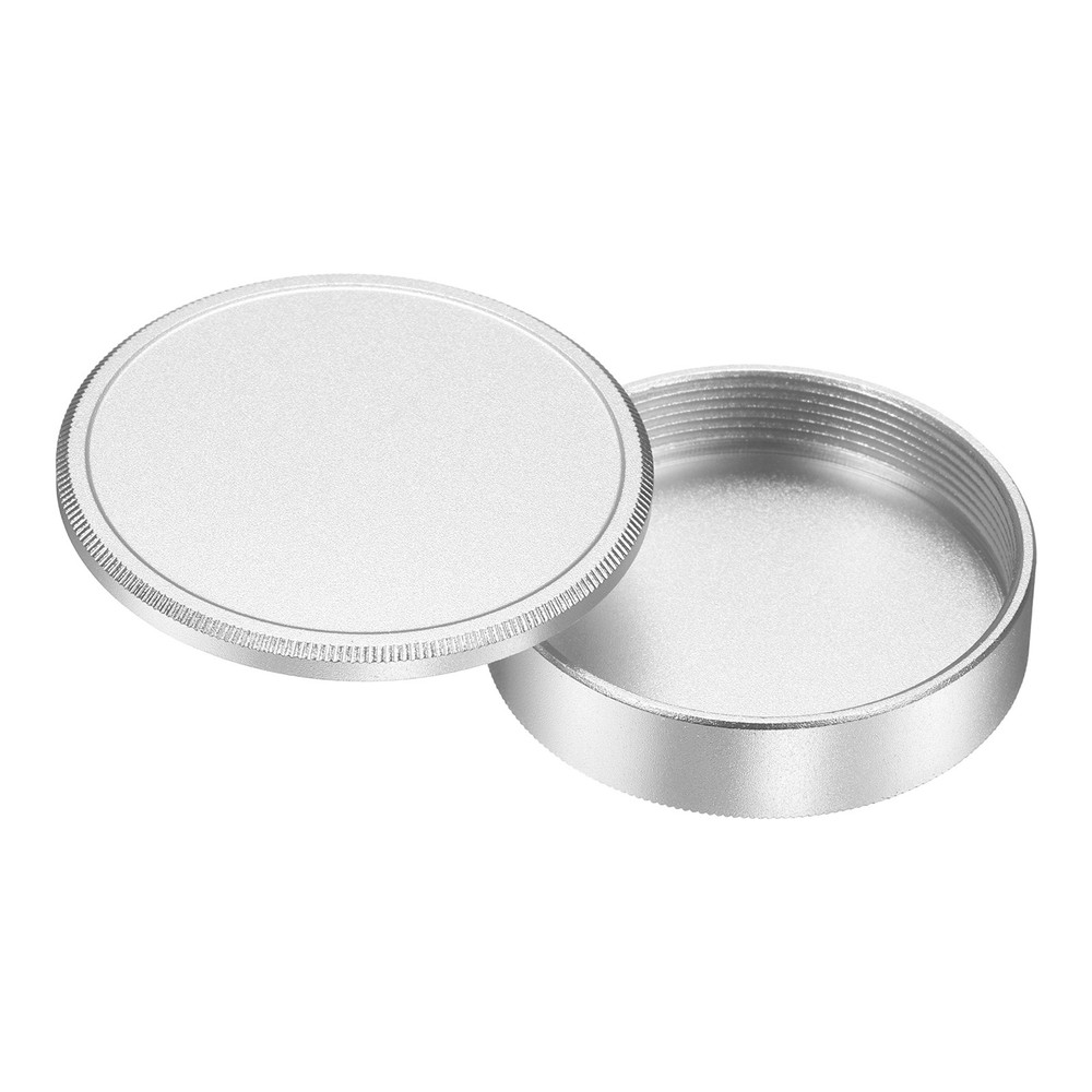39mm Metal Lens Cap Universal Len Filter Stack Cap Slim Stack Silver